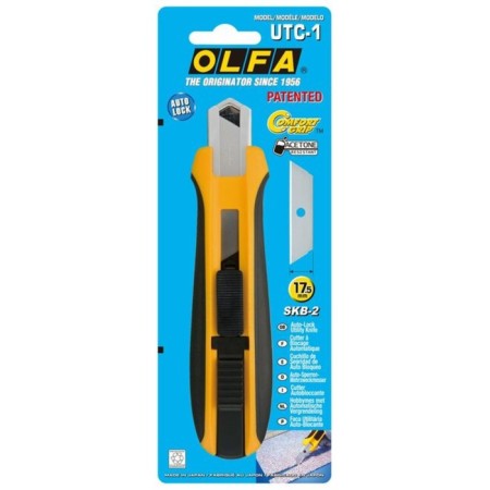 Universal knife OLFA OL-UTC-1, trapezoidal blade, two-component case, 17.5 mm-6