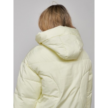 Coat insulated winter female, size 46, color light yellow-22