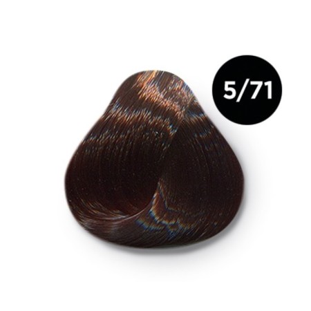 Cream-color hair Permanent Ollin Professional Color, tone 5/71 light brown-carrier brown-down, 100 ml-1