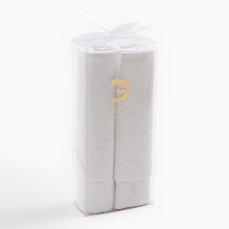 Set of napkins Ethel 40*40 cm- 2 pcs, col. White, 100% cotton, sarzha, 250g/m2-4