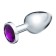 Anal traffic jam-hoods, silver, purple crystal, d = 34 mm 5215658