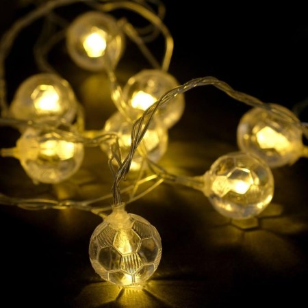 Garland “thread” 5 m with nozzles “soccer ball”, ip20, transparent thread, 30 LED, glow warm white, 8 modes, 220 V