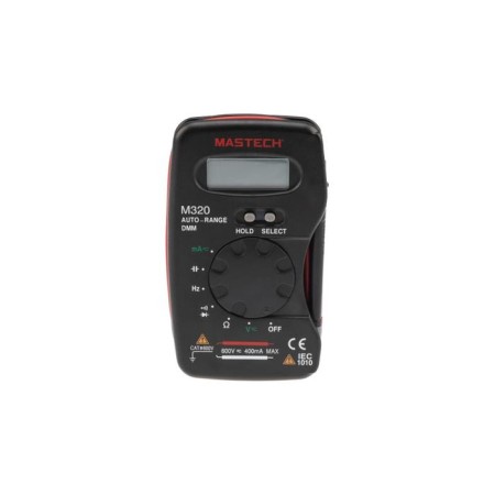 MASTECH M320 multimeter, diode test, "call" mode, indication of overload, polarity-1