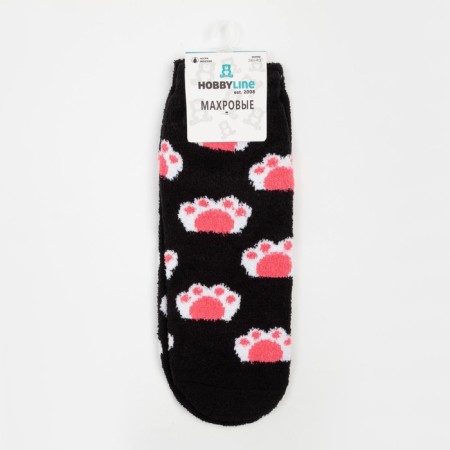 Women's socks "Cat Paws", black color, size 36-40-3