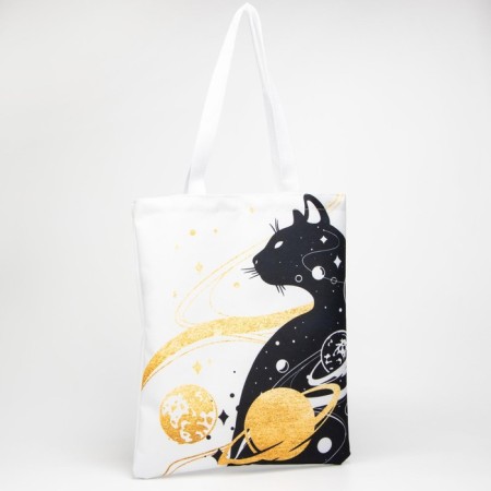 Cosmic shope bag without lightning, without lining, white color-4