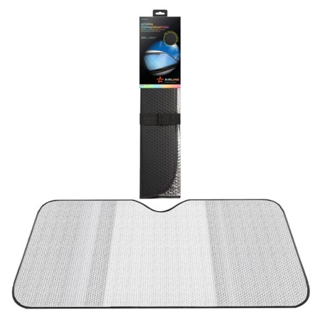 Sunscreen curtain Airline Pro 80 cm, on the windshield, 200g/m2, 80x150 cm, black/gray 10219
