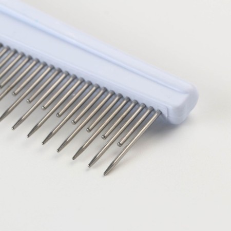 Comfort comb with pointed teeth of different lengths, non -slip pen, 21 x 4 cm, roses.-2