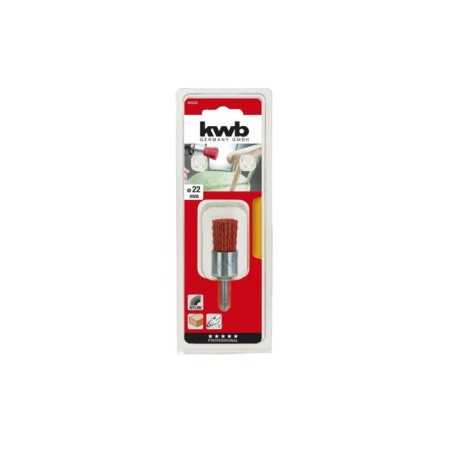 The cup brush for the KWB drill is nylon, d = 22 mm, the shank d = 6 mm-1