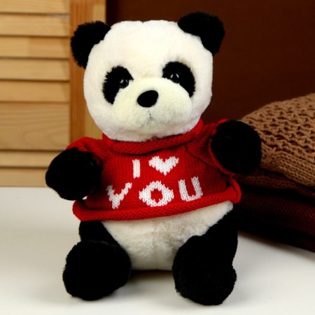 Soft toy "Panda" in the jacket, 25 cm