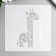Plastic stencil "animals. Girafics" 15x15 cm