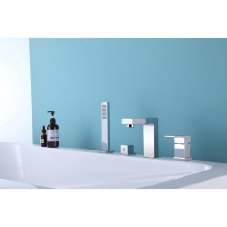 Bath mixer Abber Daheim AF8213, on board the bath, shower, chromium-1