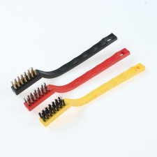 Brush for cleaning the car, 17 cm, metal bristles, mix, set 3 pcs