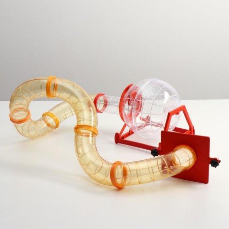 Labyrinth No. 7 with a transition and a ball of 18 cm (7 pipe elements, diameter 6 cm), a mix of flowers-4