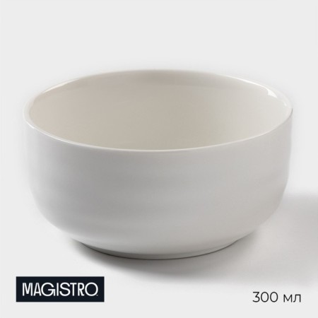 Porcelain salad Magistro "Elegy", 300 ml, d = 10.5 cm, white color