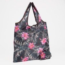 Household bag without fastener, black/pink color