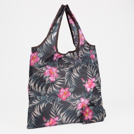 Household bag without fastener, black/pink color