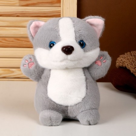Soft toy "Dog", 24 cm, gray color