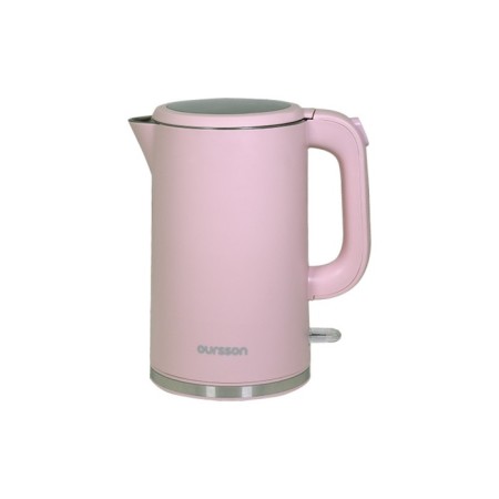Electric kettle Oursson EK1731W/PR, plastic, Metal flask, 1.7 l, 2200 watts, pink