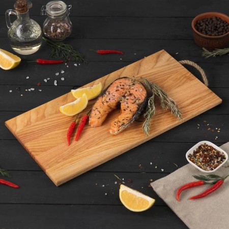 Groot board with a rope handle Magistro, 40 × 24 × 1.2 cm, oak-12