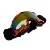 Glass-mask for motorcycle driving, blue-hameleon glass, orange-black color, OM-7