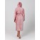 Women's robe with a hood, size 48, Rose color