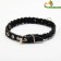 Collar leather wicker, 1.2 x 36 cm, Osh 20-30 cm, black