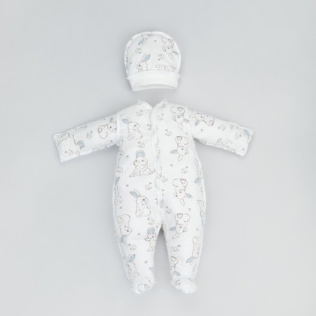 Set for discharge Demi-season Kinderlitto "Rabbit", 5 items, height 50-56 cm, blue color-4