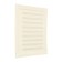 Ventilation grate "Space" RM1515sk, 150 x 150 mm, with a grid, metal, ivory