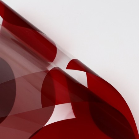 Glossy film, "large circles" red, 58 x 58 cm