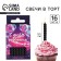 Candles for the cake, black, 16 pcs., 0.5 x 6.5 cm.
