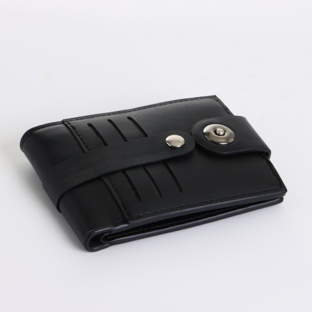 Male purse on a magnet, black color-5