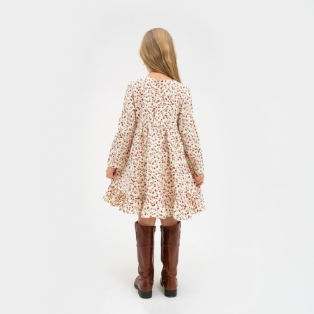 Платье KAFTAN "Розы", р. 30 (98-104), белый-2