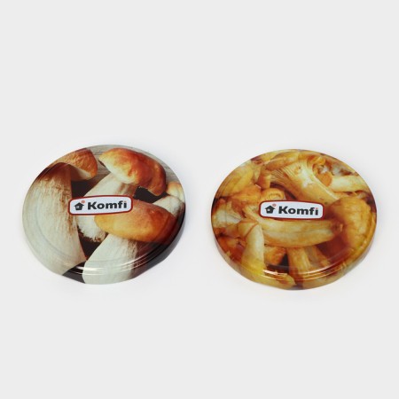 Conservation cover "Mushrooms", TO-82 mm, metal, varnish, packaging 20 pcs-4