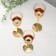 Glass candlestick Set 3 pcs "Romance of candles" gold height 26cm, 23 cm, 20 cm