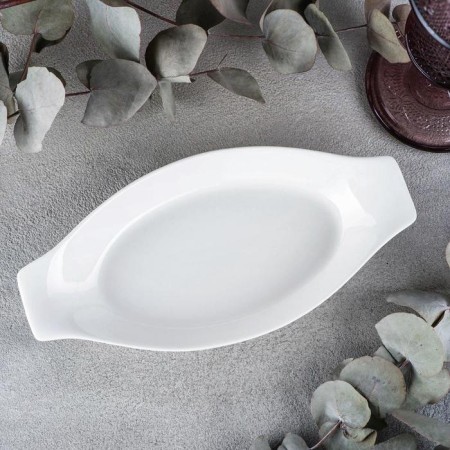 Porcelain forming form, 200 ml, 20 × 10 cm, white color-1