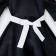 Carnival black dress with a white collar, satin, p/e, rr34, p134