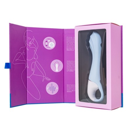 Unrealistic vibrator Satiffyer Air Pump Vibrator 5, 15 cm, silicone, blue color-14