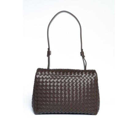 Bag Cross-Body women, genuine leather, ludor dark brown, 27x12x18 cm-2
