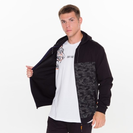 Male costume (sweatshirt, trousers), black color, size 54-7