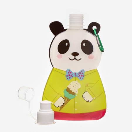 Water flask, 280 ml, Panda, on carbine, 22 x 12 cm-1