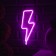 Neon sign "Lightning" 13 × 33.5 cm, AAX3 batteries (not in the kit), USB, glow pink