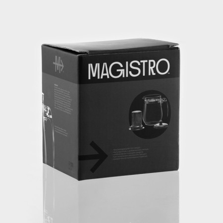 Glass teapot Magistro "Sheidi", 500 ml, with metal sieve, plastic flask-9