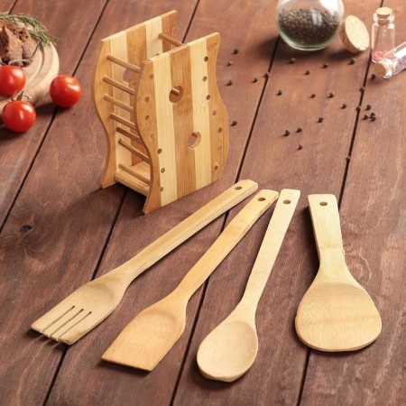 A set of kitchen supplies, 4 items, on a stand-2