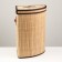 Storage basket, with handles, folding, 34 × 34 × 52 cm, bamboo, jute