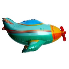 Шар фольгированный 40" «Самолётик», зелёный