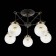 Ceiling EVOLUCE lamp. Sle110302-05. Stricce. 5x60 watts, E27, 59x59x36 cm, black color, bronze