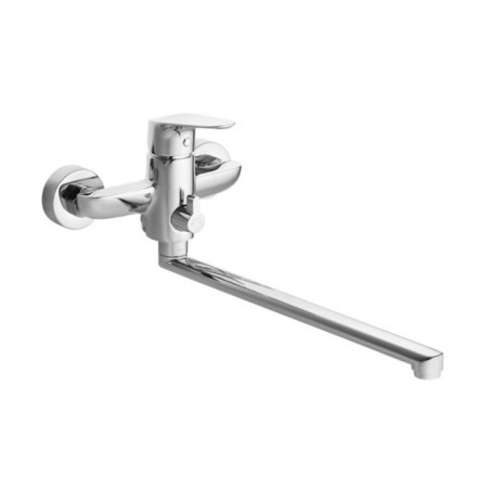 Santek Fort Bath mixer, long spout, with accessories, chrome