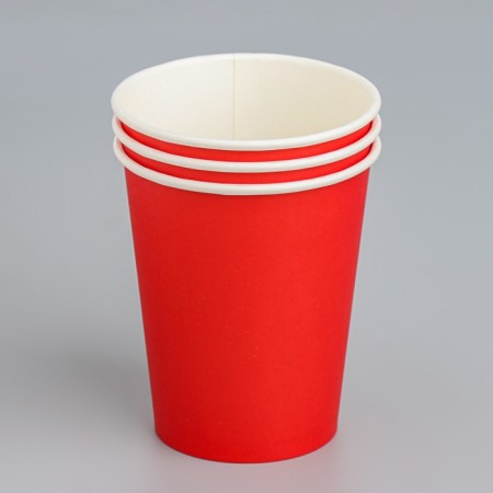 Paper glass "red" 250 ml, diameter 80 mm-1
