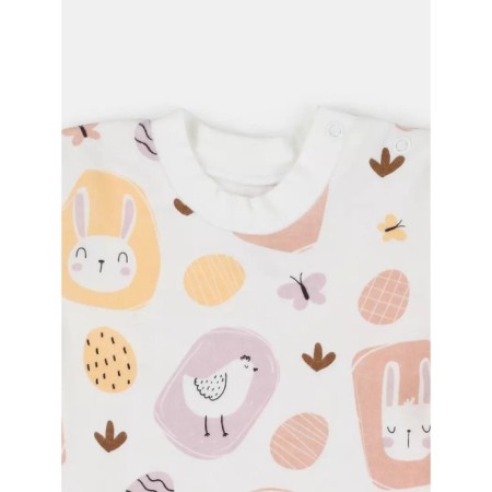 Baby T -shirt with short sleeve of the bunny top -down, height 80 cm-2