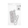 Extension cord 3 sockets, 1.7 m, 6 A, 1300 W, SHVVP 2x0.5 mm2, without salary, white